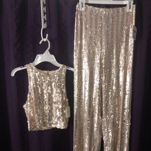 Forver21 multi color sequin set ( prom , girls night out , party)